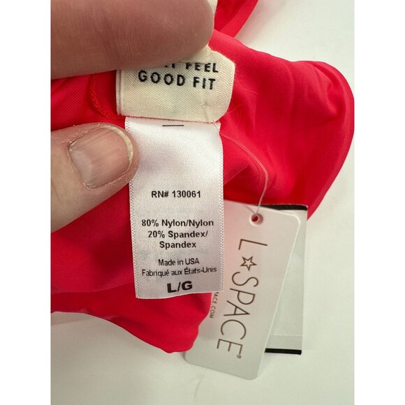 L Space Womens Camdyn Bikini Bottom Bitsy Hot Pink Size L - Picture 9 of 10